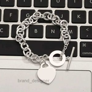 Designer 100% sier original authentique classique clés du bracelet cardiaque bracelet cadeau de Noël exquis