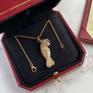 Diseñador 18k oro leopardo colgante pulseras collar hombres mujeres lujo completo diamante leopardo collar cadena S925 collar de plata esterlina gran regalo de joyería de lujo