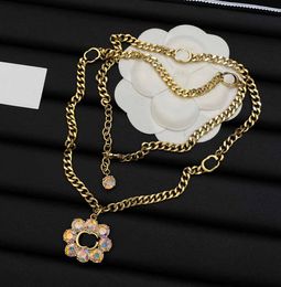 Designer 18K plaqué or G-lettre pendentif colliers chaîne cristal strass en acier inoxydable ras du cou marque colliers pour femmes bijoux de fête de mariage cadeaux de couple