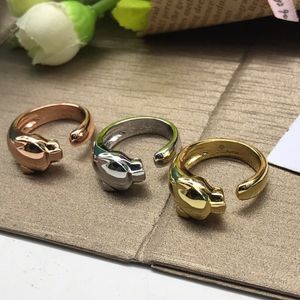 Ontwerper 18K luipaardring Glanzend Klassieke stijl Topkwaliteit ringen voor dames heren Merken Ontwerp Roestvrij stalen ring Prachtig verjaardagscadeau Sieraden cadeau