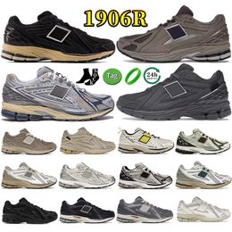 Diseñador 1906 Zapatos casuales Hombres Mujeres 1906R Cordura Magnet Negro Taupe Metálico Plata 1906D Negro Blanco Reflexión Zapatilla de deporte de cuero para hombre 1906s Zapatillas de deporte