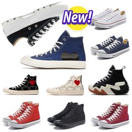 Designer 1970 chaussures femme Red Heart années 1970 Big Eyes Chuck Hearts années 70 Hi Skate chaussures à plate-forme épaisse matériaux de toile classiques baskets de skateboard pour hommes taille 35-44