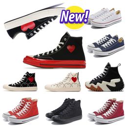 Designer 1970 Femmes Chaussures Red Heart 1970 Big Eyes Chuck Hearts 70s Hi Skate Plate-forme épaisse Chaussures Classique Toile Matériaux Hommes Skateboard Sneakers 35-44 Taille