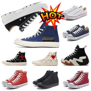 Designer 1970 Femmes Chaussures Red Heart 1970 Big Eyes Chuck Hearts 70s Skate Plate-forme épaisse Chaussures Classique Toile Matériel Mens Skateboard Sneaker 35-44