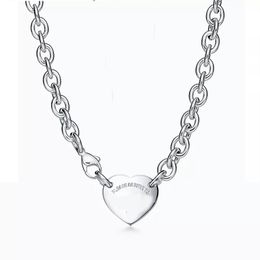 Designer 19mm hart ketting vrouwen roestvrij staal modepaar ronde sieraden cadeau voor vriendin kerstmis