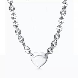Designer 19mm hart ketting dames staal modepaar ronde sieraden cadeau voor vriendin kerstmis