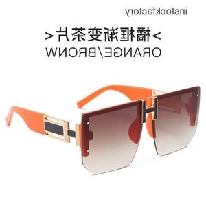 Designer 1to1 Nieuwe H familie moderne bril heren frameloze mode zonnebril persoonlijkheid grote doos rock trend Zonnebril 8ESS