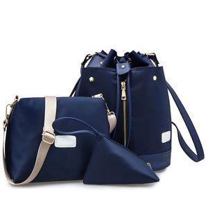 Diseñador-2016 nueva Mochila multifuncional de tres piezas Mochila de tres piezas bolsos de diseño patrón de celosía de la bolsa de lona con bolsa cuadrada de PU