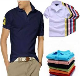 Diseñador 2018 Nueva camisa polo Hombres Bordado de cocodrilo de alta calidad Tamaño grande S-6XL Manga corta Verano Casual Camisas de algodón Diseño transpirable para hombre