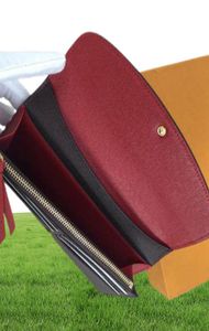Designer-2018 Wholesale Red S Lady Long Wallet Multicolor Coin Purse Carte Box Original Femmes Classic Zipper Pocket1130384