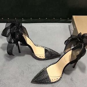 Designer-2019sdcвысококачественные женские туфли на высоком каблуке с прозрачным ремнем и дрелью, женские модные сексуальные сандалии для вечеринок, свадебные туфли #05