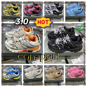 Diseñador 2022 Zapatos casuales Triple S Track 3.0 Zapatillas de deporte Transparente Nitrógeno Cristal Outsole Zapatos para correr para hombre para mujer Negro Blanco Verde 35-45