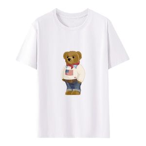 T-shirt de styliste 2024, POLO d'été, haut imprimé à manches courtes, 100% coton