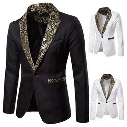 Diseñador 2024 Blazer para hombres Blazer Patrón de moda de alta calidad estampado para hombres Fiesta informal de manga larga S-4XL