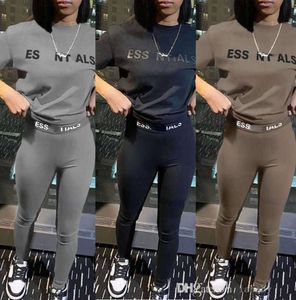 Diseñador 2024 Silm pantalones traje para mujer dos piezas Jogger Set nuevas letras impresas manga corta Sexy moda medias Suits45785