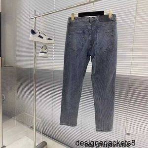 Designer 2024 Printemps et Automne Style BV Jeans pour hommes Pantalons décontractés rayés Pantalons de produits européens de haute qualité Diffusion en direct AXAR