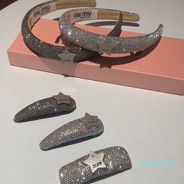 Épingle à cheveux de styliste de 23 ans, lettre pleine de diamants, épingle à cheveux brillante à tête haute, accessoires, vente en gros