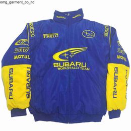 Designer 24ss F1 Racing Suit Academy Style Automne Hiver Manteau marque de mode Coton Subaru Entièrement Brodé veste pour hommes