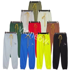 Diseñador 24ss pantalones rhude cargo hombres sudor mujeres casual fitness moda marca pista joggers pantalones tamaño S-XL para hombre