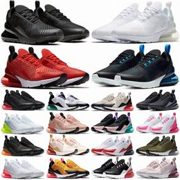 Designer Air Max 270 Men Running Shoes Women Nike 270s Mesh 27C Triple Black White Navy Bule Barely Rose Pink Red Men Sports Sneakers Trainers Outdoor Size 36-46