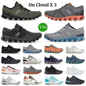 Designer 3 Designer x sur Cloudnova forme chaussures de course hommes femmes Triple Noir Blanc Rock Gris Bleu Marée Olive Reseda hommes baskets d'extérieur T1black cat 4s