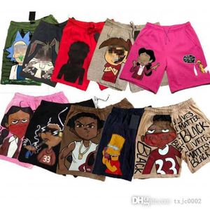 Designer 3XL Mens Cotton Shorts Fashion Cartoon Gedrukte korte sportbroek met tag Desinger Summer Plus Size Clothing