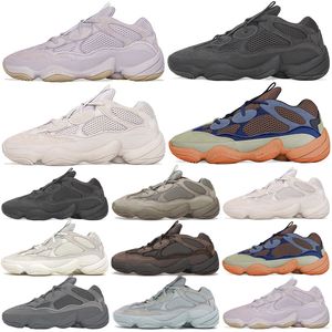 Diseñador 500s Hombres Mujeres Zapatos para correr Zapatillas de deporte al aire libre ocasionales Taupe Light Soft Vision Bone White Granito Plataforma Entrenador al aire libre CON CAJA