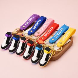 Designer 6 Colors 3d Basketball Shoes Keychain Party Gift Stereoscopic Sneakers Keychains For Women Bag Pendant Mini Sport Shoe Beyring
