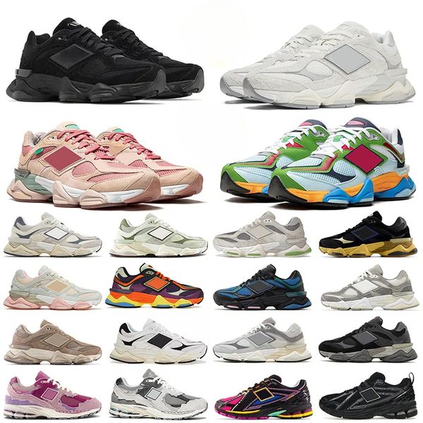 Diseñador 9060 Zapatos Running Men Women 9060s 1906R 2002r Sneakers 9 6 cuarzo gris triple lluvia negra nube nube de mar sal sillón blanco neón 1906 entrenadores deportivos para hombres