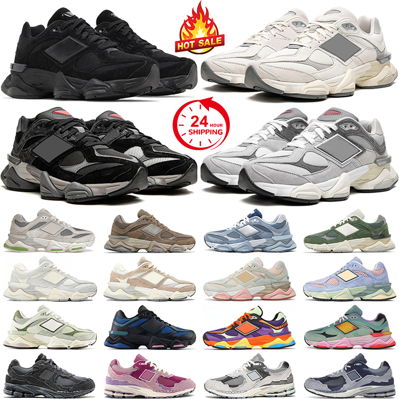 Designer 9060 Running Shoes Homens Mulheres 9060s Triple Brilhas Pretas Brilhas Madeira Sea Salto Branco Cogumelo Cloud Cinza Azul Haze 2002R 550 530 Tênis de Mens treinadores