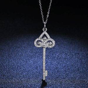 Designer 925 Silver Pendant 1 Claw Mosan Diamond Necklace Damesmodemerk Key Nieuw sleutelbeen