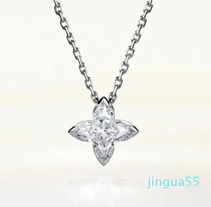 Collier de styliste en argent Sterling 925, pendentif étoile en diamant, collier à breloques classique pour femmes, cadeau de mode exquis pour mère