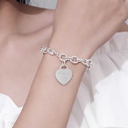 Designer 925 STERLING Silver T Famille Peach Heart Pendant épais Chaîne ot Collier Colliers en forme de cœur