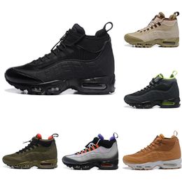 Designer 95 95s Sneakerboot Mid Heren Dames Hardloopschoenen Sneaker Antraciet Volt Triple Zwart Rood Tarwe Dark Loden Neon Heren Trainers Sport Snekaers 40-46