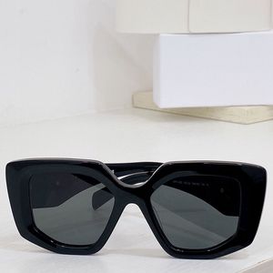 Designer Acetaat mode -symbool zwarte zonnebrillen pr14 moderne vrouwelijke stijl groot frame onregelmatig ontwerp gewaagde geometrische lijnglazen 14zs