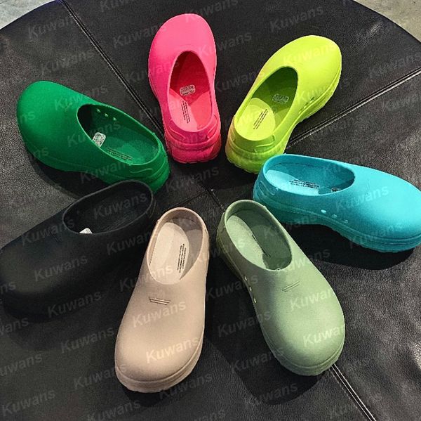 Diseñador Adifom Stan Smith Mule Shoes Plataforma Sandalias de playa Zapatillas de mujer Diapositivas Verano Moda al aire libre Resbalón en mulas de goma impermeables