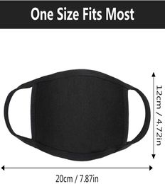 Diseñador ajustable anti polvo mascarilla algodón negro para ciclismo camping viaje 100 algodón lavable tela reutilizable Masks9232257