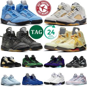 Designer Jumpman 5 Heren basketbalschoenen DJ Khaled X We The Bests Olive Black Muslin Lucky Green UNC Red Photon Dust Men Trainers 5S Sports sneakers Dhgate Us 13