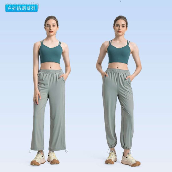 Designer Aloo Pant Yoga Sport Outdoor Ice Feel Pantaloni di protezione solare traspiranti Pantaloni estivi da donna Protezione UV Upf50 + Protezione solare Pantaloni Casu