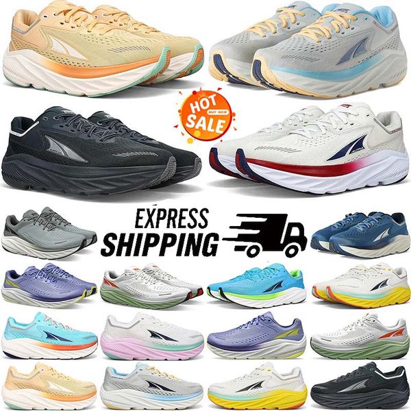 Diseñador Altra a través de Olympus Running Shoes for Men Women Outdoor Black White Mens Firadores para mujer Siete Tamaño 36-47 Avistable