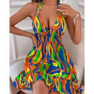 Designer Amazon Retro French Style Classic Beach Summer Nouveau chaud Sybr de robe d'élingue pour femmes