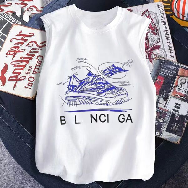 T-shirt pour hommes en détresse rétro américain de concepteur, surdimensionné lavé coupe ample à manches courtes pour hommes tendance de la mode camisole street hip-hop vêtements pour hommes