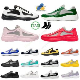 Designer Americas Cup Sneakers Platform Vrijetijdsschoenen Big Size 12 Patent Zwart Wit Groen Roze Loafers Vintage Top Leer Dhgates Dress Trainers Sport
