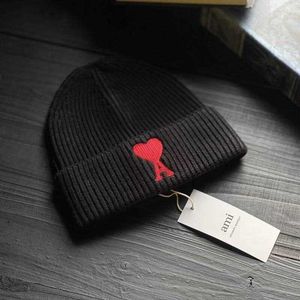 Chapeau tricoté en laine Ami pour dames, bonnet d'hiver classique tissé chaud pour hommes