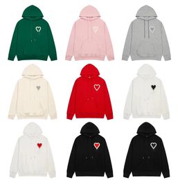 Ontwerper Amii Hoodies LoveHeart Een solide kleur borduurwerk liefde hoodie ontwerper hoodie menwomens mode lange mouw kleding pullover hoodies maat s-xl b001