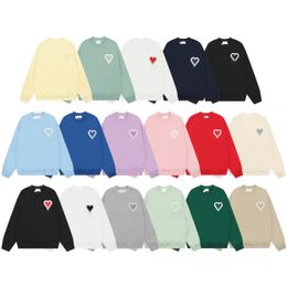 Designer Amii Hoodies Loveheart une broderie de couleur solide à sweat à sweat à sweat à sweat de créateur Menwomens Fashion à manches longues Pillumage Sweat à sweat S-XL B002