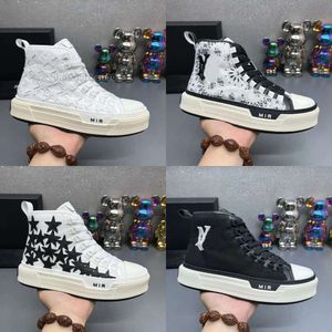 Ontwerper Amirir Schoenen Heel Stars Court Sneakers Ma Court Hi Sneaker Designer Men Skel Top Lage Sneakers Luxe lederen canvas schoenen Hoge topschoenen Maat 39-46 879