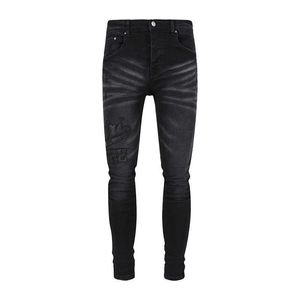 designer amirssNew Black Skinny Letter Fashion Jeans pour hommes