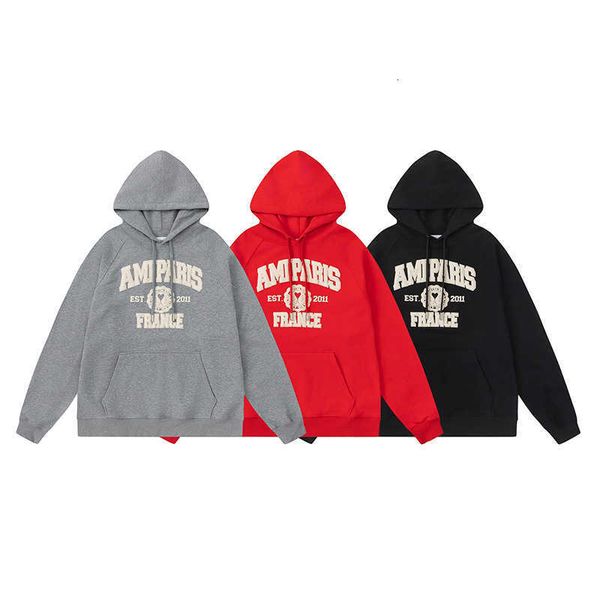 Designer Amis Sweat à capuche pour hommes coréen China-Chic Marque Lettre Mousse Imprimer Lâche Adolescent Couple Commuter Pull À Capuche Pull À Capuche Cool Beau Hommes Mode Sweat À Capuche