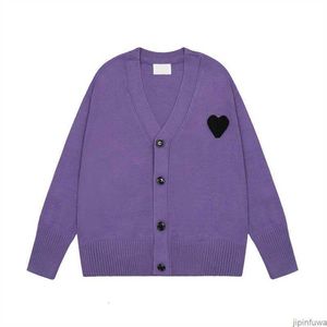 Designer Amis Unisex AM I Paris Sweater Amiparis Cardigan Sweat France Fashion Knit Jumper Love A-line Small Red Heart Coeur Sweatshirt S-xl LVXG